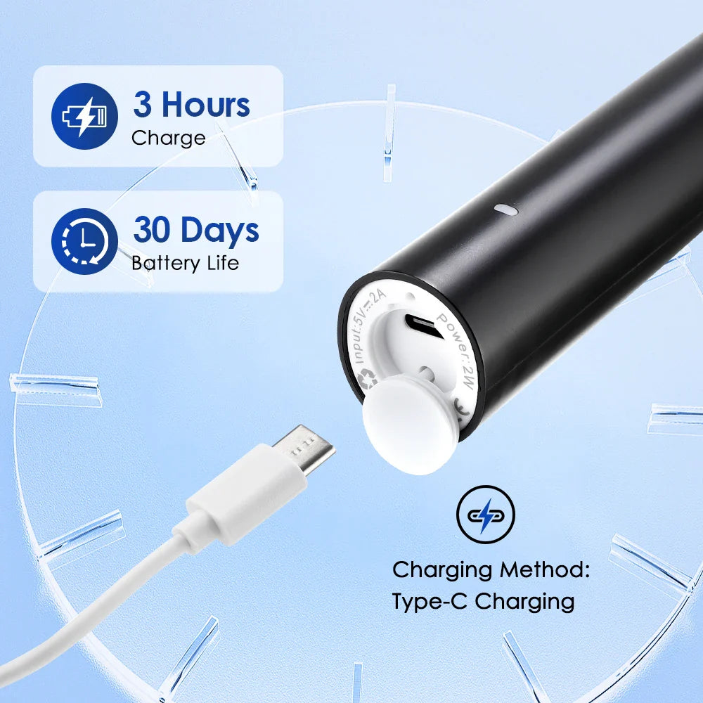 AFDEAL Rotating Electric Toothbrush With 4 Heads And 5 Modes
