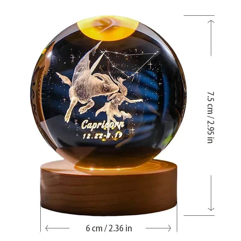 3D Crystal Ball Glass Decoration
