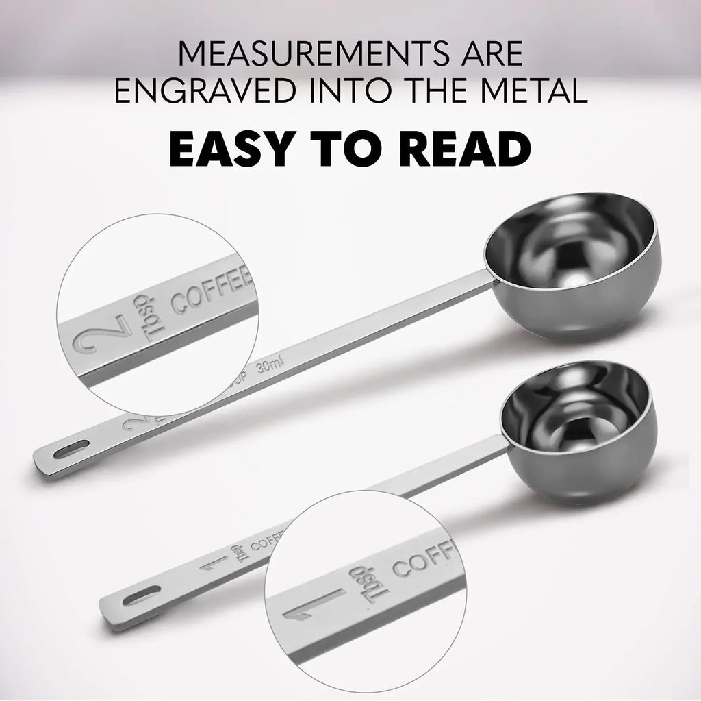 15/30ml Stainless Steel Measuring Spoon Powder Pressing Spoon Coffee Spoon with Scale Household Seasoning Spoon Measuring Spoon