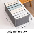 Grey 9 Grid Storage Box Non Woven Durable Washable Space Saving Layered Arrangement Pants Clothes Underwear Wardrobe Storage