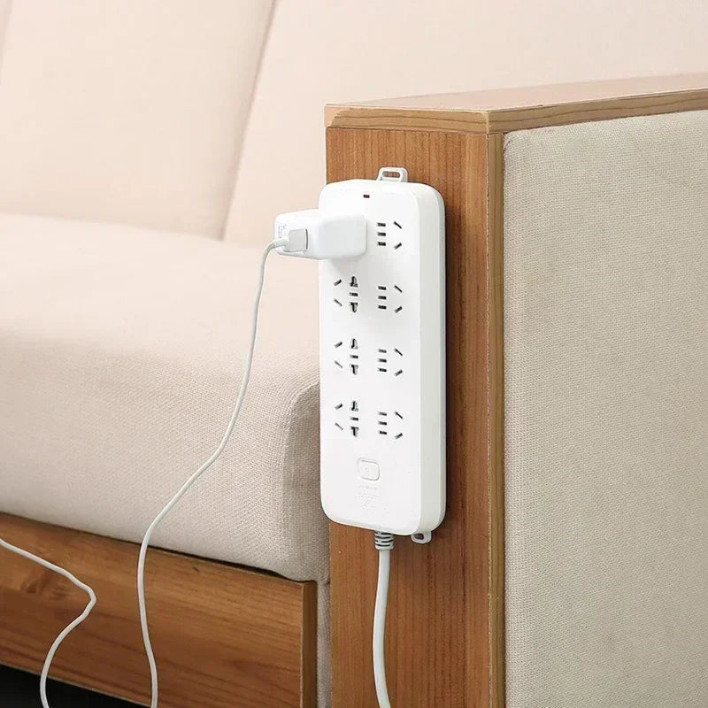 1/2/5/10PCS Self-Adhesive Desktop Socket Fixer Hanging Power Strip Cable Organizer Wall Holder Fixator Removable Wall-Mounted