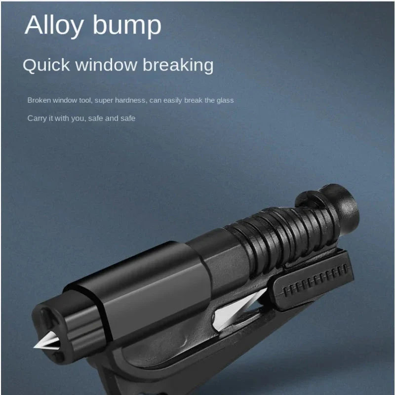 Mini Safety Hammer Car Emergency Rescue Kit Key Chain Knife Life Saving Seat Belt Cutter Window Breaker Glass