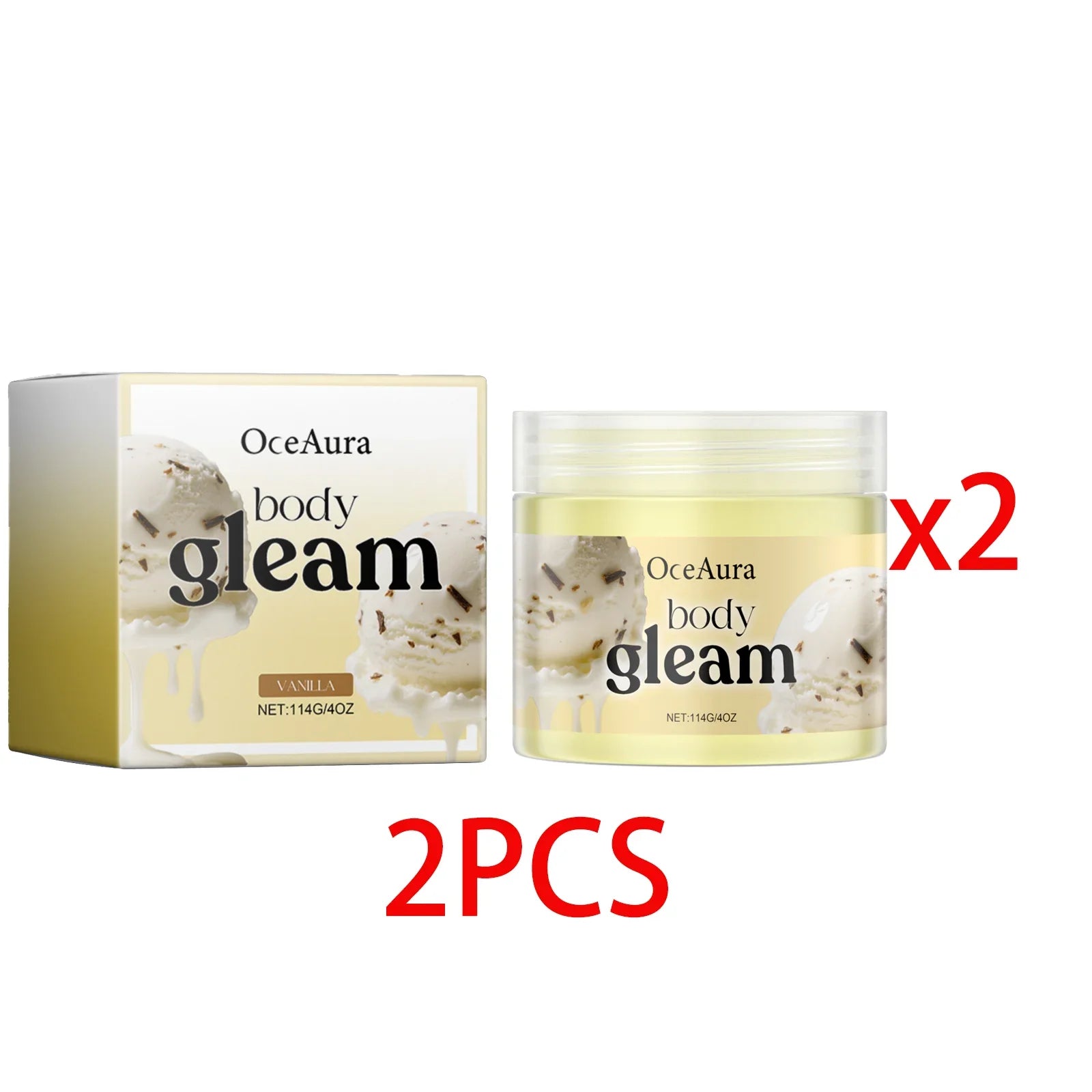 Vanilla Body Butter Moisturizer Smooth Skin Elasticity Increased Improve Dryness Non-Greasy Vanilla Body Cream Nourish Skin Care