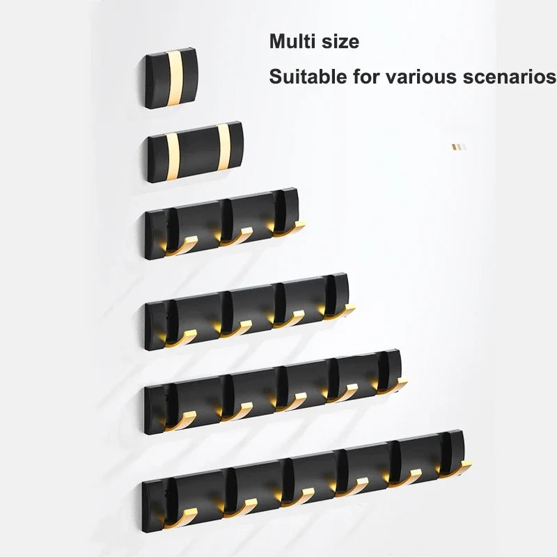 Coat Rack Wall Mount - Modern, Metal Wall Coat Rack Sturdy Wall Hook Rack Rail for Hanging Coat, Jacket, Clothes, Hat