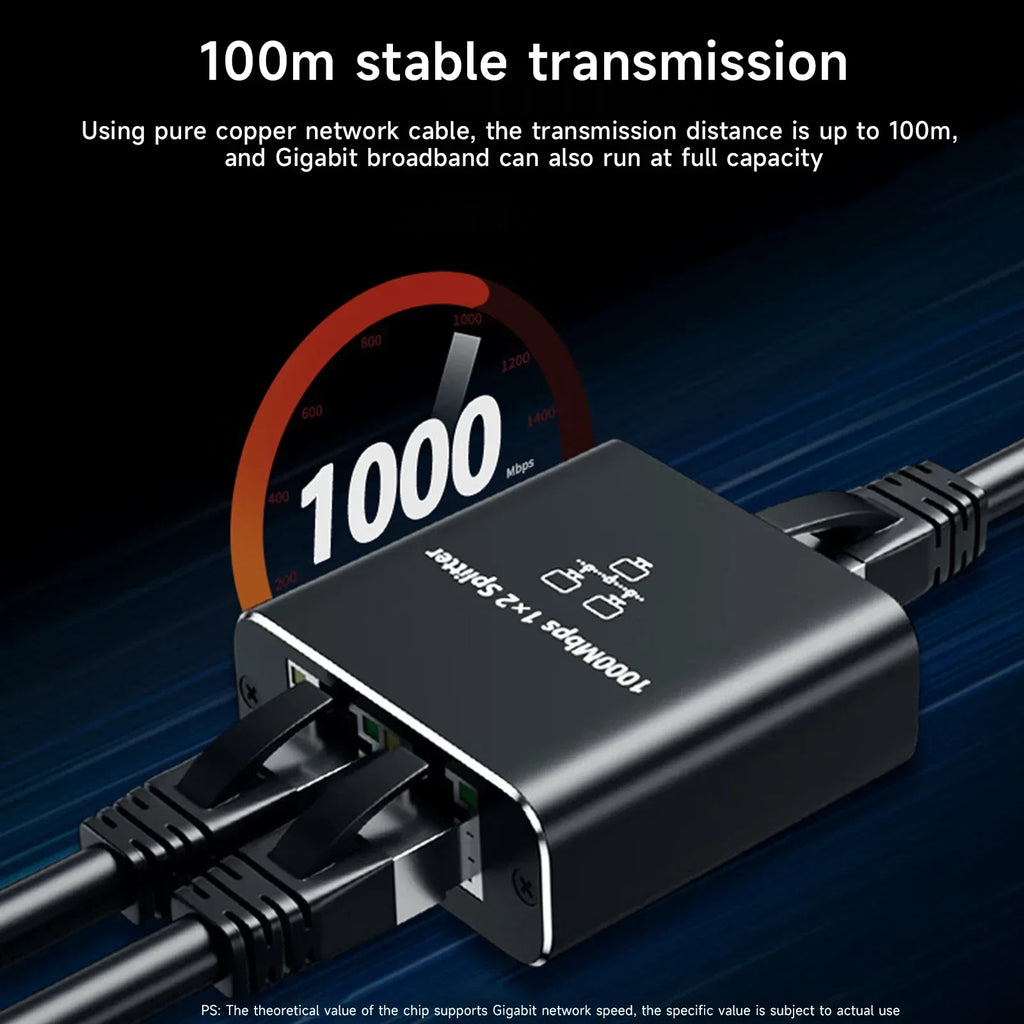 Gigabit 1000Mbps RJ45 Splitter 1 to 2 4 Ethernet Adapter Lan Connector Switch Coupler for PC Laptop TV Box Router Digital TV