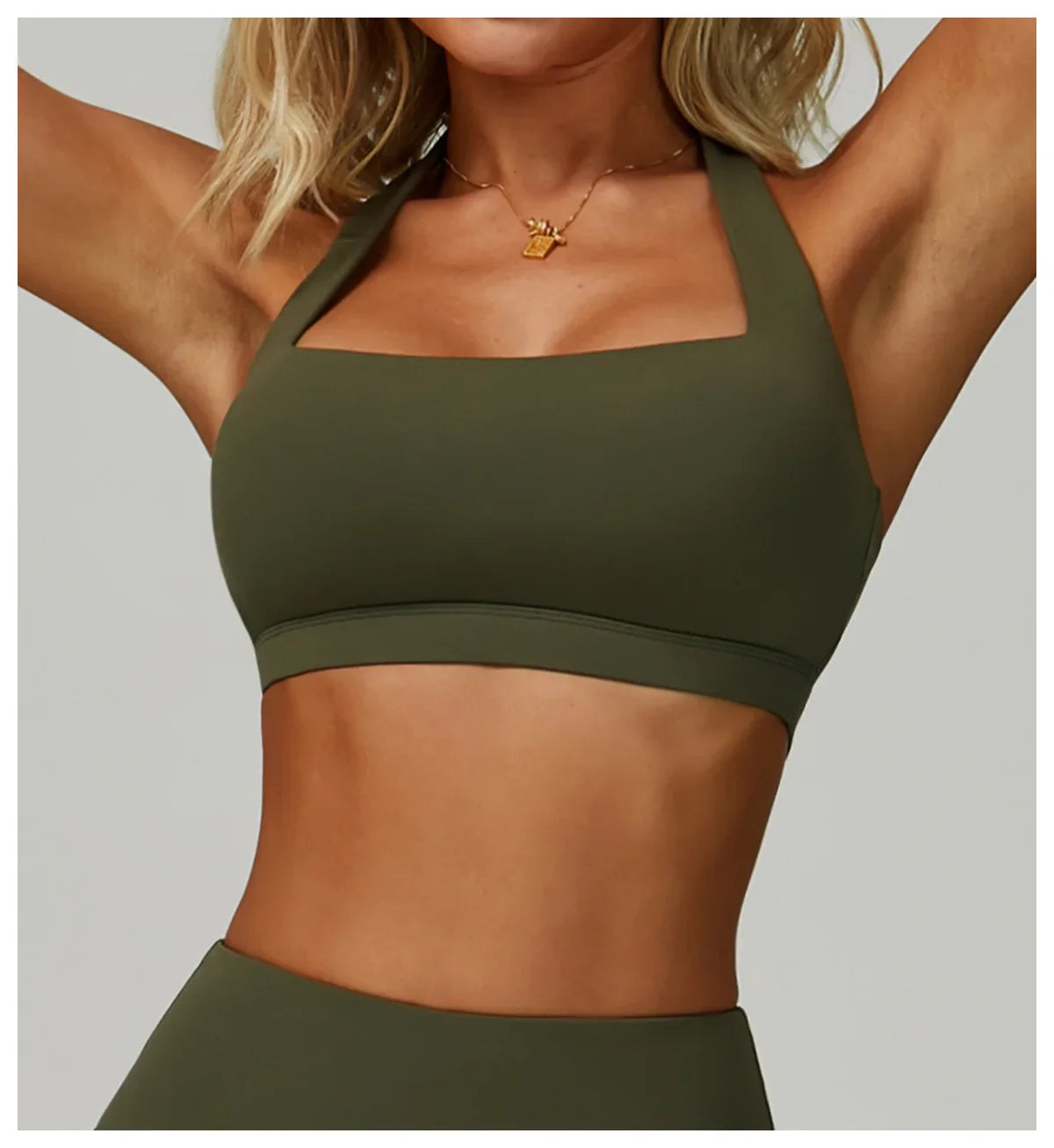 Woman Bra Gym Underwear Yoga Sport Bra Outdoor Jogging Hanging Neck Shoulder Strap Fitness Sports Bra Breathable Sexy Female Top