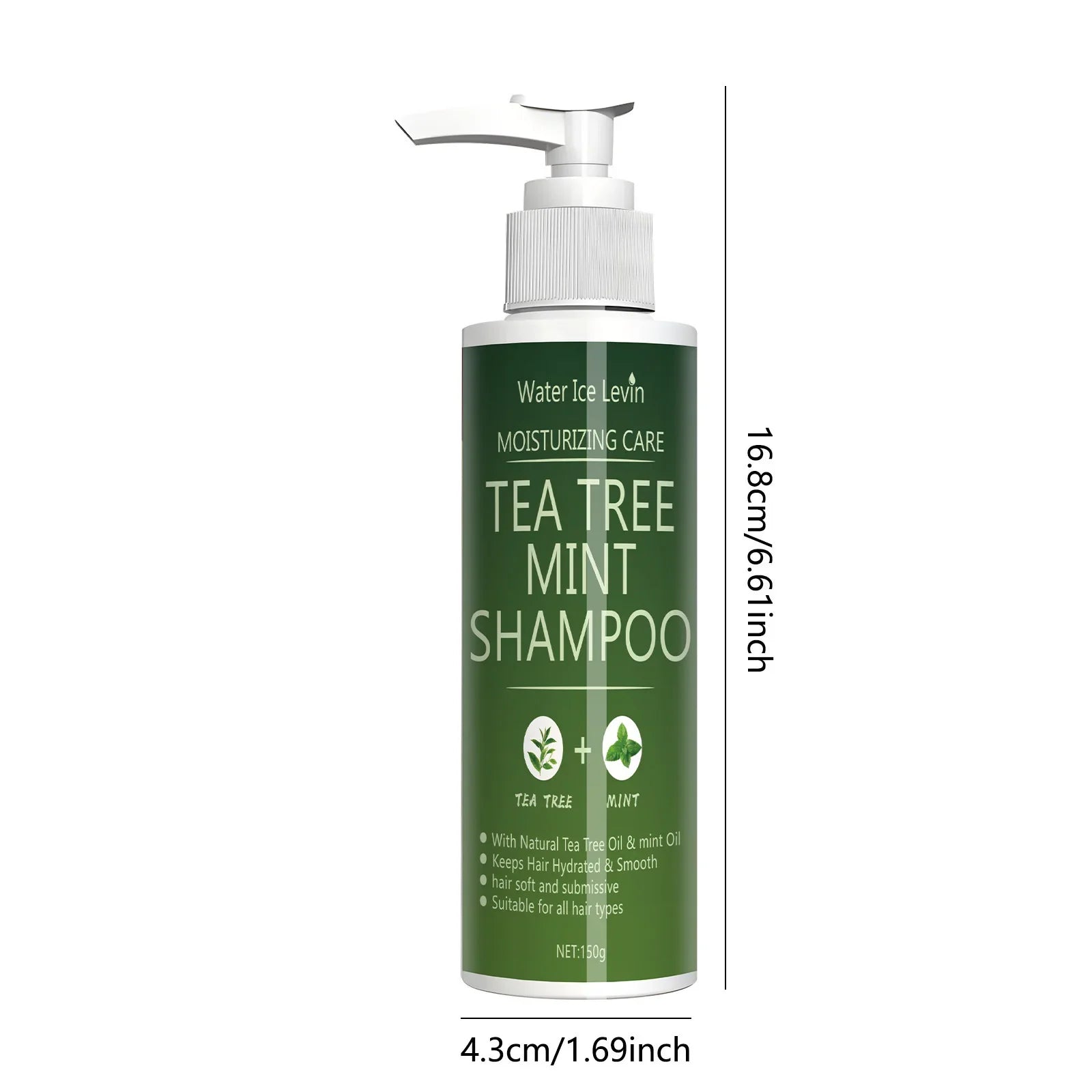 Tea Tree Mint Shampoo Natural Essence Revitalizes Hair. Dense Foam Cleansing. Strengthens and Smoothes. Adds Volume Shine.