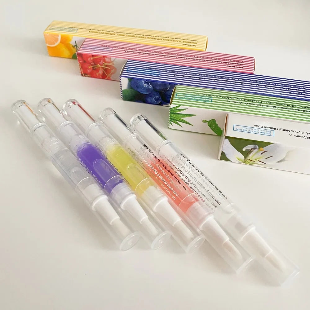 30/15PCS Cuticle Oil Pen Nail Revitalizer Nutrition Oil 15 Smells Nail Treatment Soften Nourish Manicure Nail Care Product Set