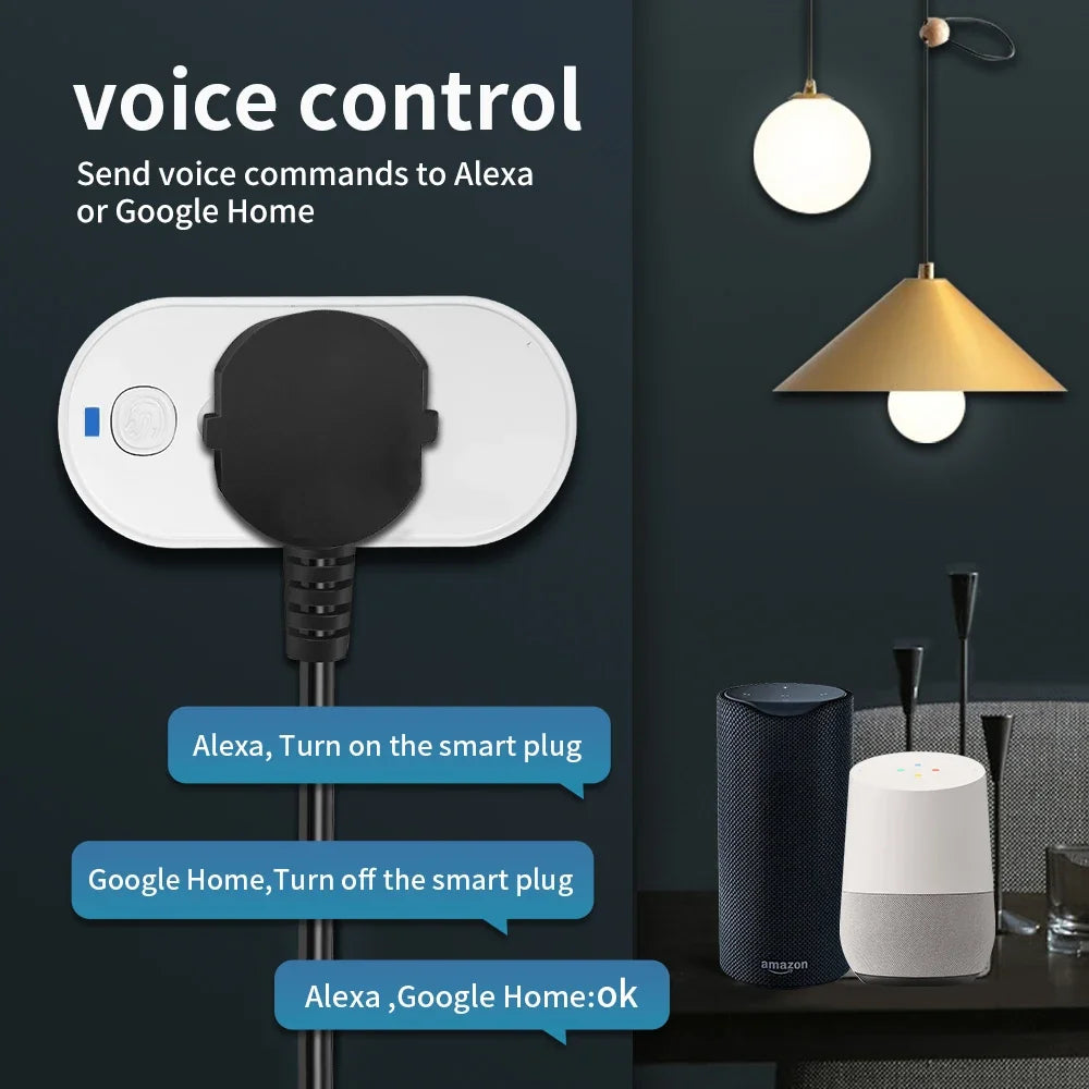 TNCE Tuya Brazil Plug 16/20A wifi or Zigbee3.0, socket with Power Monitor, Smart Life APP Remote control Voice Google Home Alexa
