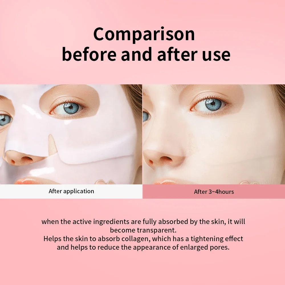 4pcs Bio-Collagen Deep Face Mask Overnight Mask Moisturizing Improvement Pore Brightening Face Firming Skincare