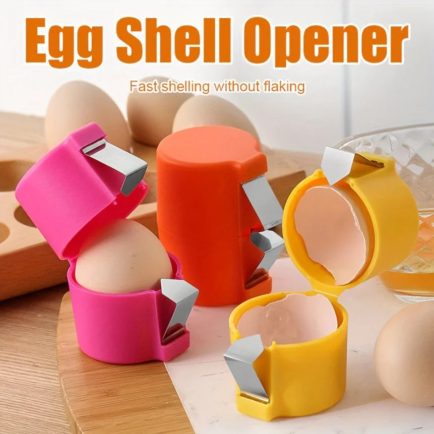 3pcs/1pc Stainless Steel Eggshell Separator - Quick Peel & Yolk Splitter, Durable Kitchen Baking Essential with Easy-Grip