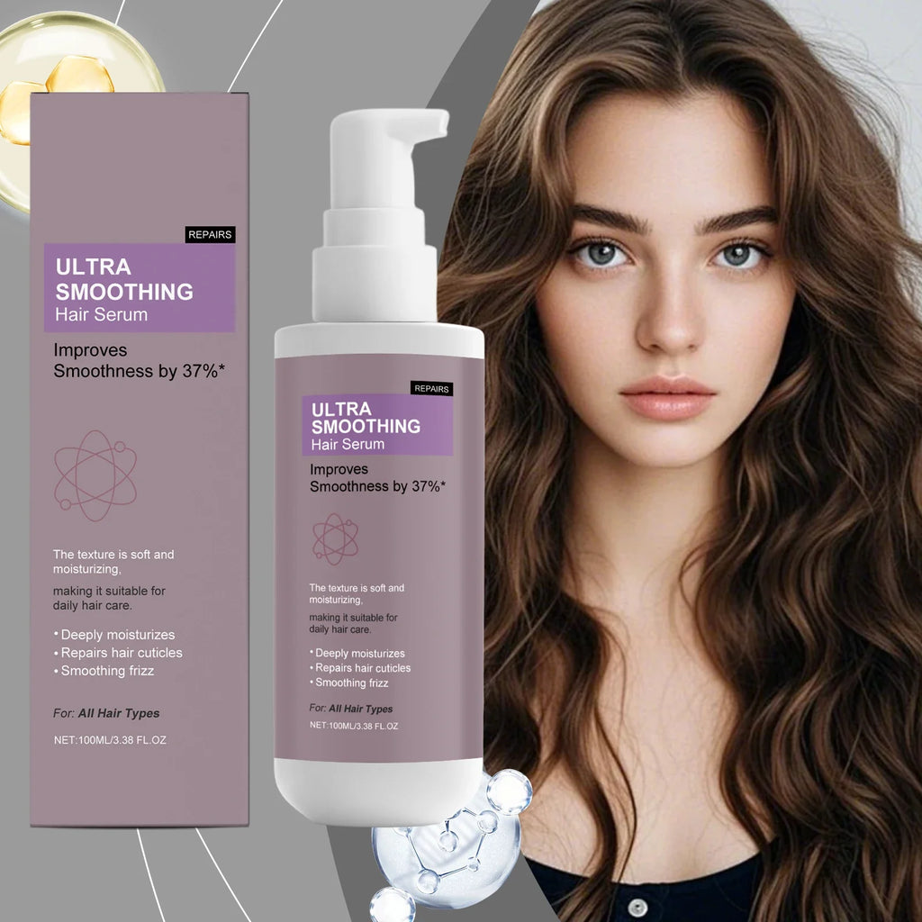 Smoothing Hair Serum - Gentle Hydrating Formula for Frizz-Free, Lightweight & Refreshing Scalp-Safe Daily Hair Care