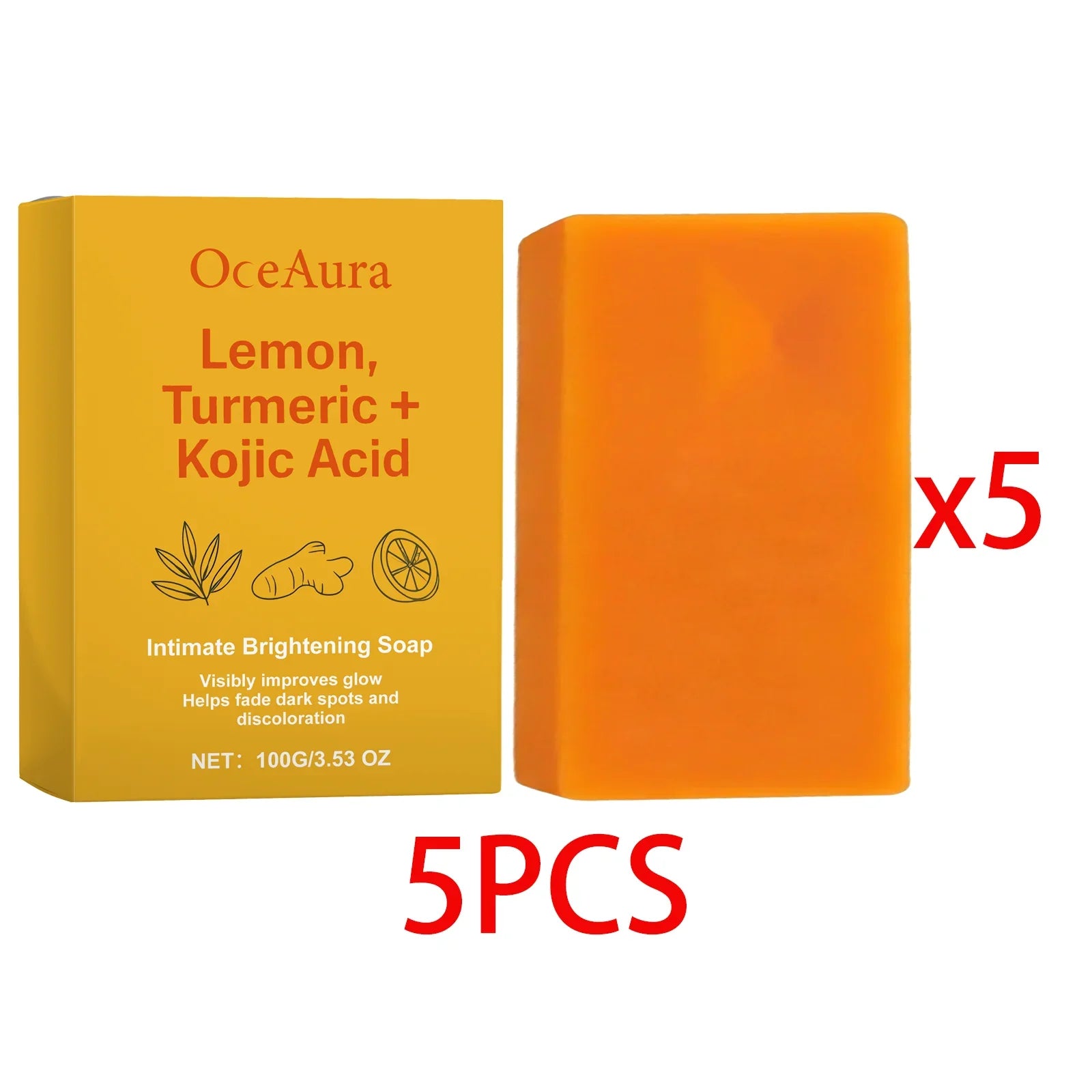 Lemon Turmeric Kojic Acid Soap Massage Handmade Soap For Bath For Deep Cleansing Exfoliation Body Moisturizing Smooth Body Care