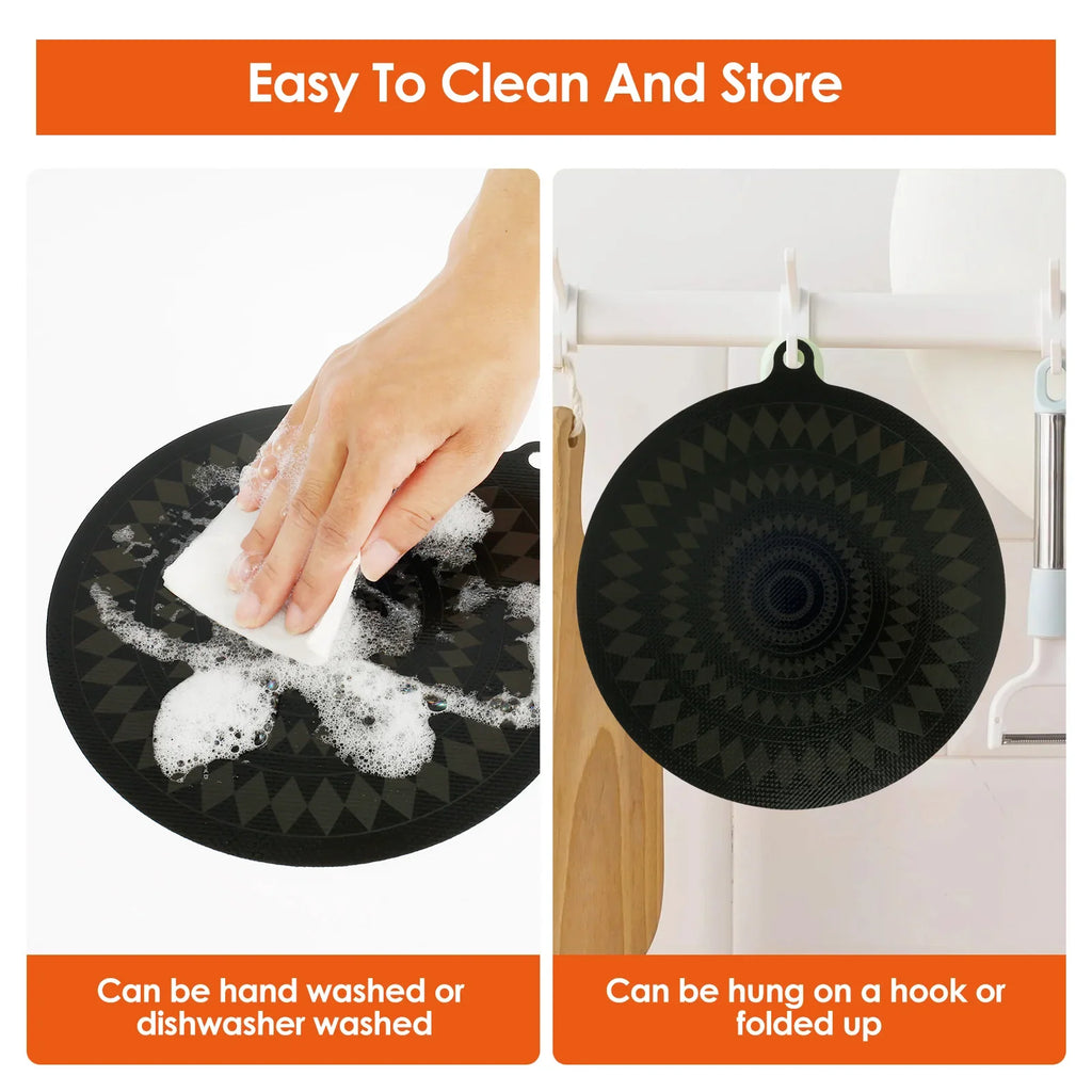 4PCS Induction Cooktop Mat Silicone Thermochromic Induction Cooktop Protective Cover Heat-resistant Cooktop Scratch Protector