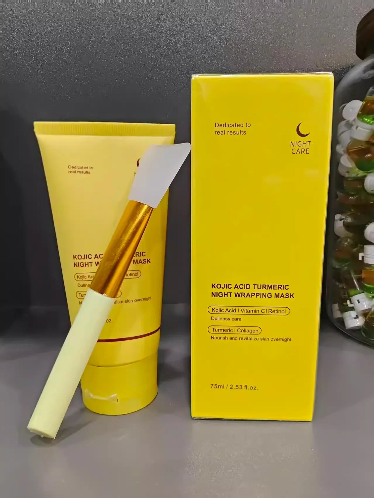 Collagen Night Peel Off Mask Moisturizing Hydrating Night Mask Brighten & Even Skin Tone Balance Oil & Water Tender Skin 75ml
