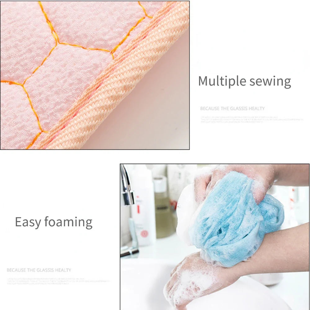 3Pcs/Set Body Cleaning Washcloth Bathroom Shower Ball Back Scrubber Set Exfoliating Skin Towel Bath Gloves Brush