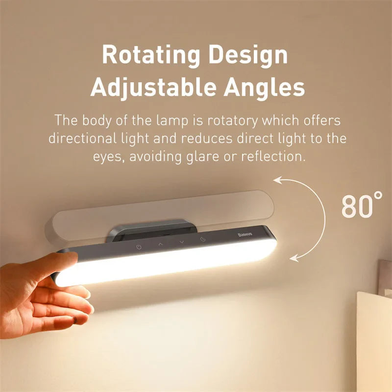 Baseus Desk Light Magnetic Hanging Table Lamp Rechargeable LED Stepless Dimming Desk Lamp Read Study Work Eye Protection Light