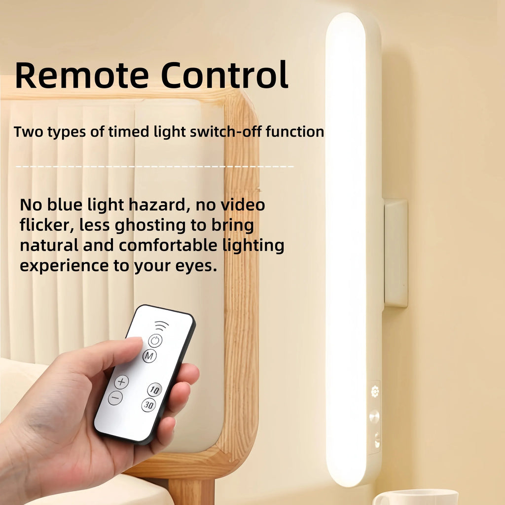 LED Table Lamp Magnetic Hanging USB Rechargeable Desk Lamp 3 Color Reading Light Dimmable Cabinet Closet Wardrobe Night Light