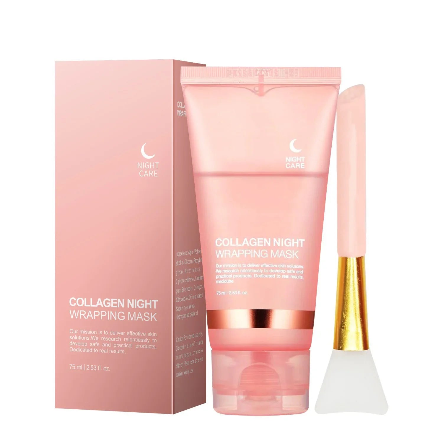 Collagen Night Peel Off Mask Moisturizing Hydrating Night Mask Brighten & Even Skin Tone Balance Oil & Water Tender Skin 75ml