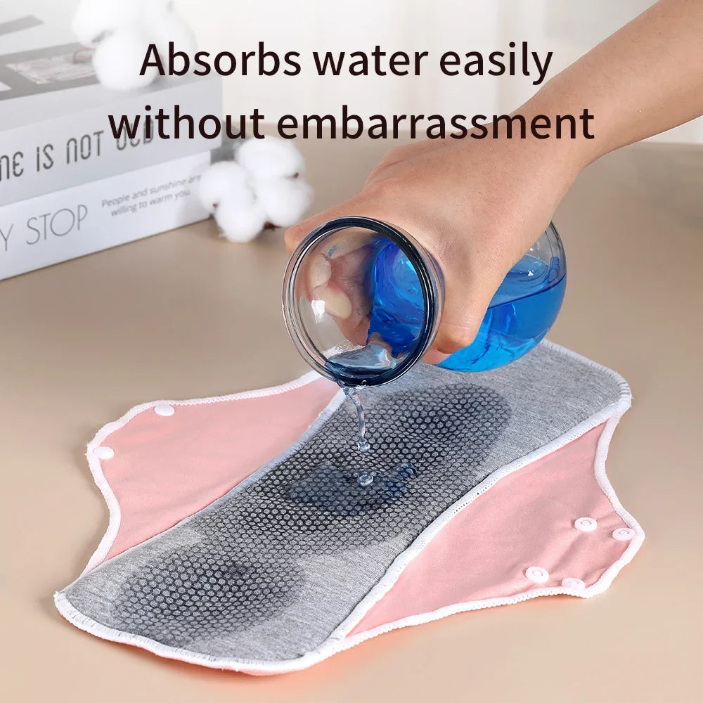 AIO Large Washable Graphene Incontinence Pads Cotton Panty Liner Heavy-flow Menstrual Pads Cloth Tampons Urinary Sanitary Pads