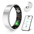 Smart Ring Health Tracker iOS Android IP68 Waterproof No Subscription