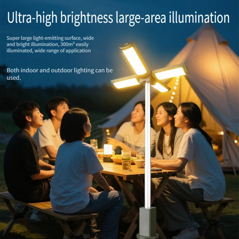 Telescopic Camping Light, Rechargeable Led Multifunctional Lantern, Cordless Dimmable Work Site Lighting, Camping Tent Light, Portable Power Supply (Green) Camping Light