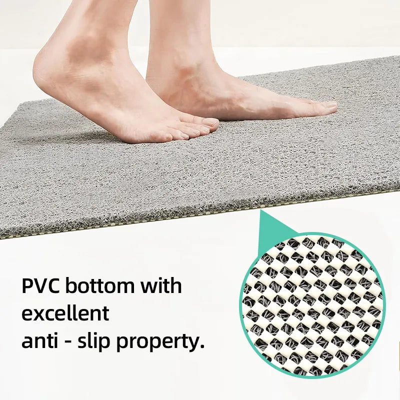 Non-slip Hollow Bath Mat, Foot Massage Shower Mat, Quick-drying Bathtub Mat for Bathroom, Hotel & Floor, Grey