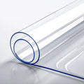 PVC Transparent Table Protector 0.7mm Thick Waterproof Oil-Proof Cover for Kitchen Desk and Dining Table Ideal for Home & Office
