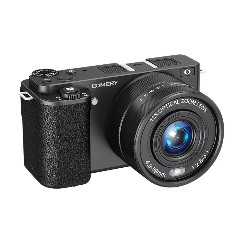 12X Optical Zoom 4K 64MP Digital Selfie Camera Flip Screen Vlog Camcorder Video Recorder photographic Camera Livestream Webcam