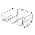 Clear Refrigerator Wine and Water Bottle Holder,  Stackable Plastic Wine Rack Storage Organizer for Fridge, Cabinet, Pantry