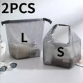 2PCS Handheld Waterproof Storage Bag Portable Sealing Swimming Bag Large Capacity Washing Bag Fitness Clothing Cosmetic Handbag