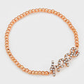 Crystal "Hope" Metal Ball Stretch Bracelet