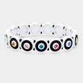 Round Crystal Resin Stretch Bracelet