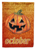 October Pumpkin Halloween Garden Flag Mailbox Decorative Yard Banner Outside Patio Artwork for Flower Beds, Garden Size, Multicolor