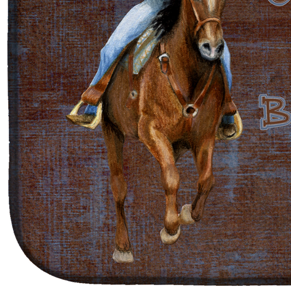 Roper Horse If you climb in the saddle, be ready for the ride Dish Drying Mat Absorbent Dish Drying Mat Pad for Kitchen Counter Dish Drainer Mat for Countertop, 14 x 21", Multicolor