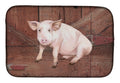 Pig at the barn door Dish Drying Mat Absorbent Dish Drying Mat Pad for Kitchen Counter Dish Drainer Mat for Countertop, 14 x 21", Multicolor