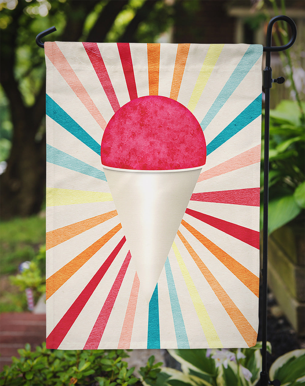 Cherry Snowball Snow Cone Garden Flag Mailbox Decorative Yard Banner Outside Patio Artwork for Flower Beds, Garden Size, Multicolor