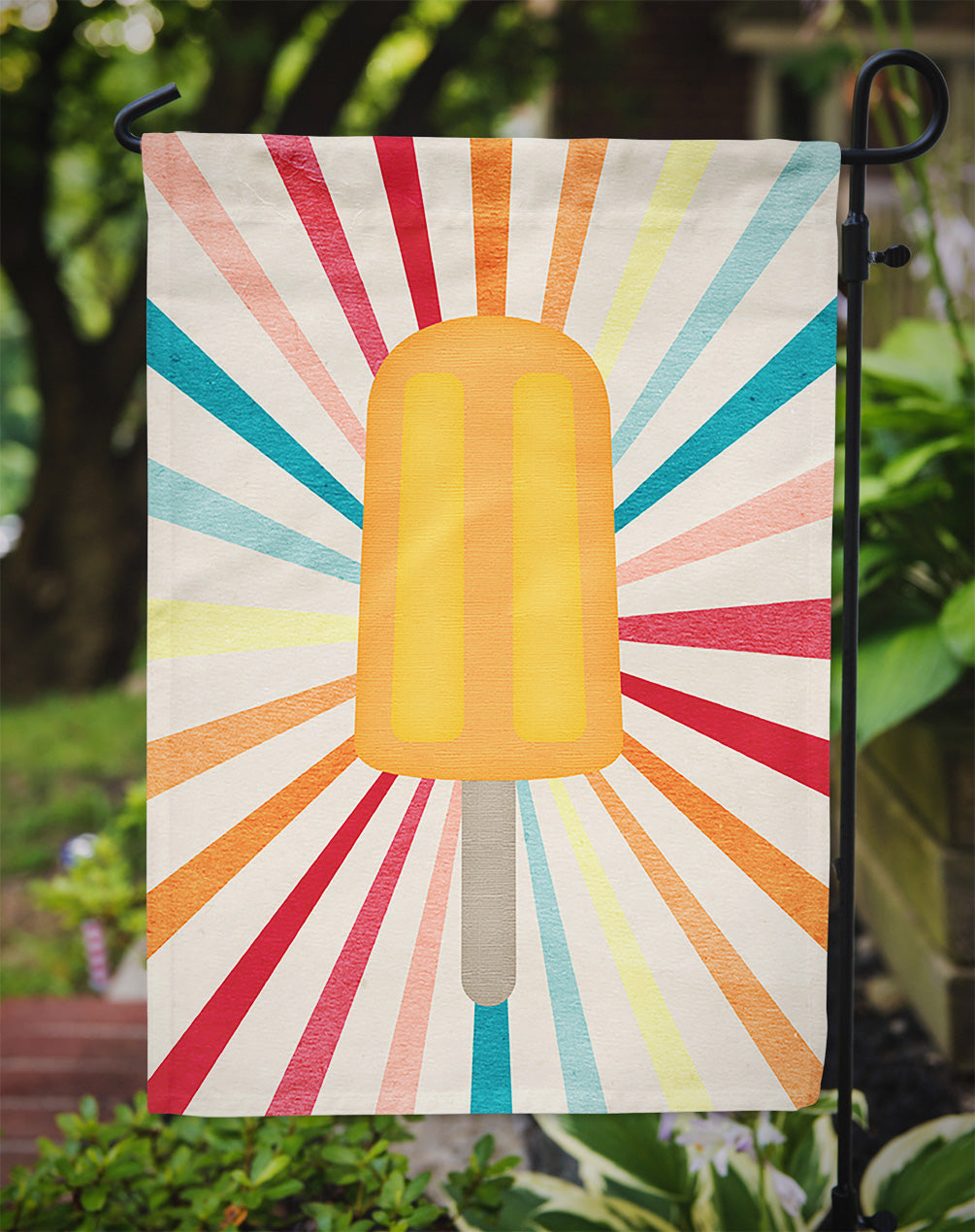 Orange Popsicle Garden Flag Mailbox Decorative Yard Banner Outside Patio Artwork for Flower Beds, Garden Size, Multicolor