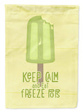 Keep Calm and Eat Freeze Pops Popsicle Garden Flag Mailbox Decorative Yard Banner Outside Patio Artwork for Flower Beds, Garden Size, Multicolor