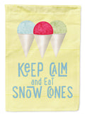 Keep calm and eat snow cones Garden Flag Mailbox Decorative Yard Banner Outside Patio Artwork for Flower Beds, Garden Size, Multicolor