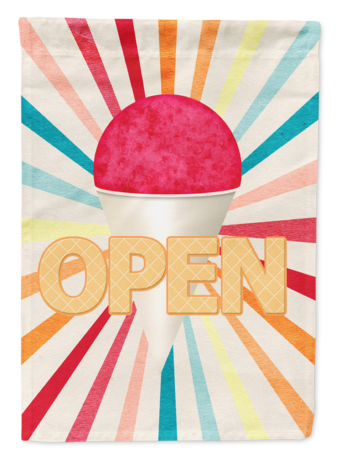 Snowball Snow cone stand Open Garden Flag Mailbox Decorative Yard Banner Outside Patio Artwork for Flower Beds, Garden Size, Multicolor