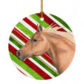 Horse Candy Cane Holiday Christmas Ceramic Ornament Christmas Tree Hanging Decorations for Home Christmas Holiday, Party, Gift, 3 in, Multicolor