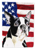 USA American Flag with Boston Terrier Garden Flag Mailbox Decorative Yard Banner Outside Patio Artwork for Flower Beds, Garden Size, Multicolor