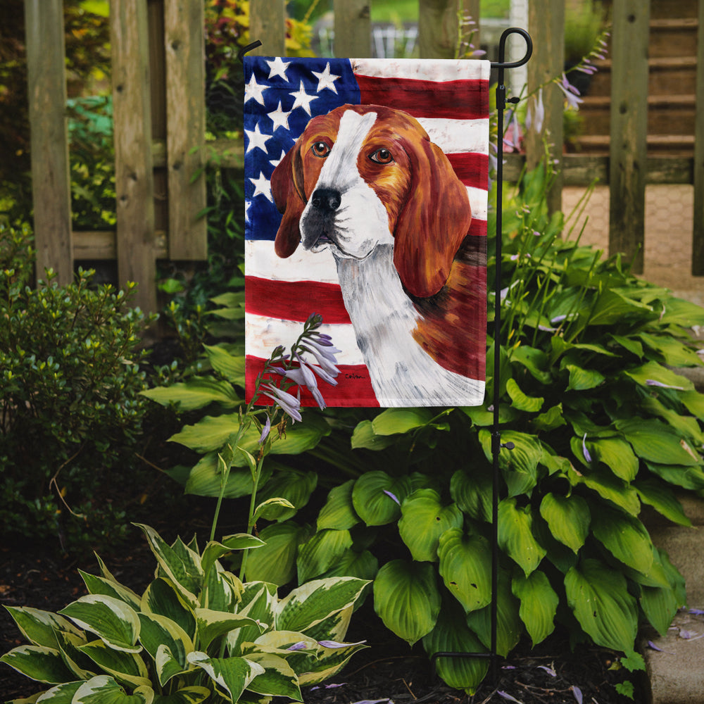 USA American Flag with Beagle Garden Flag Mailbox Decorative Yard Banner Outside Patio Artwork for Flower Beds, Garden Size, Multicolor