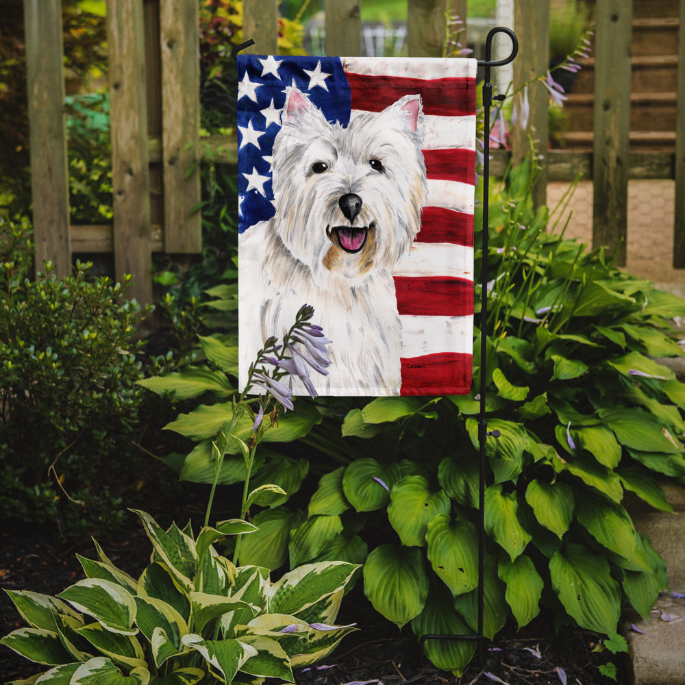 USA American Flag with Westie Garden Flag Mailbox Decorative Yard Banner Outside Patio Artwork for Flower Beds, Garden Size, Multicolor
