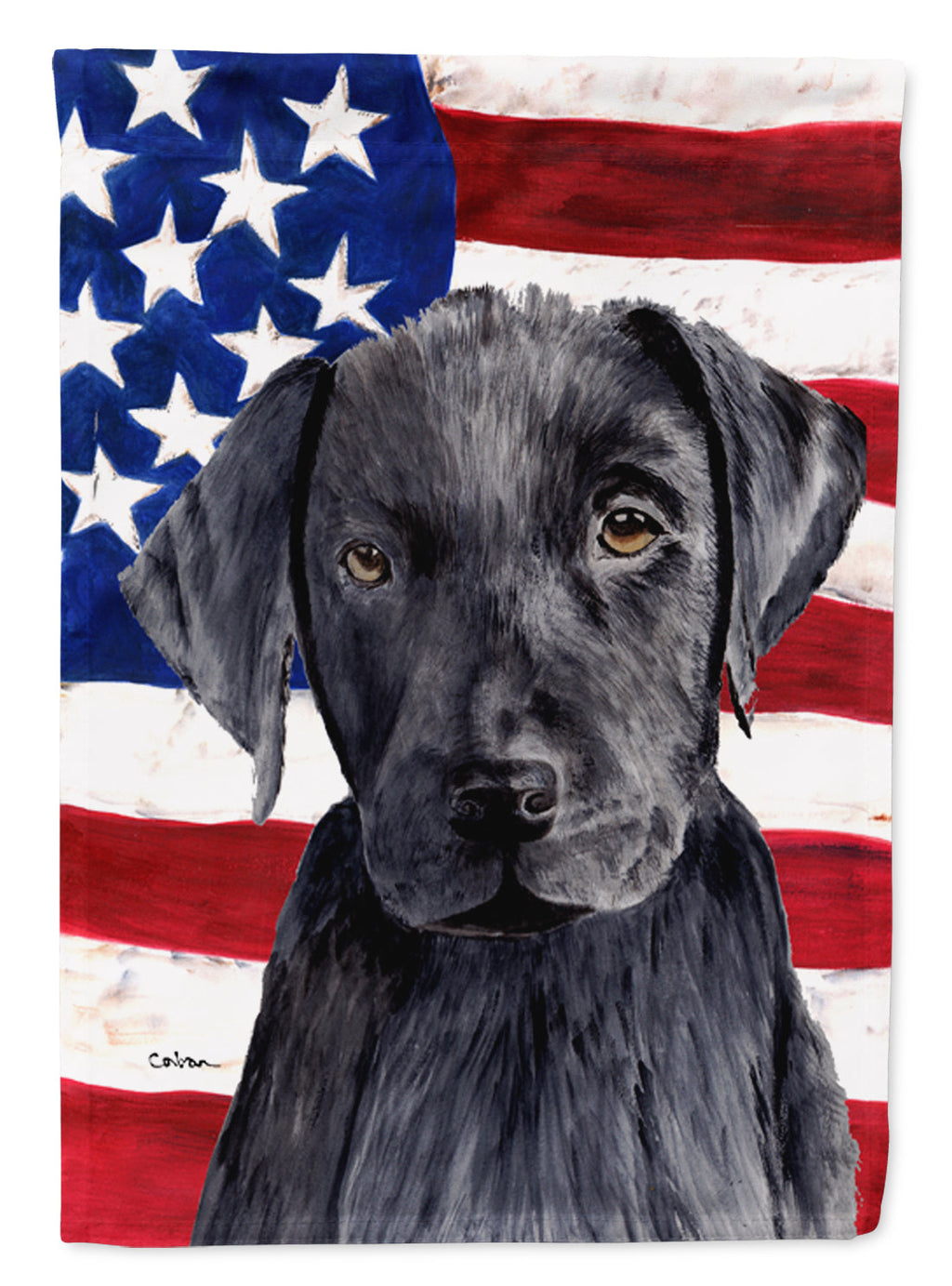 USA American Flag with Labrador Garden Flag Mailbox Decorative Yard Banner Outside Patio Artwork for Flower Beds, Garden Size, Multicolor