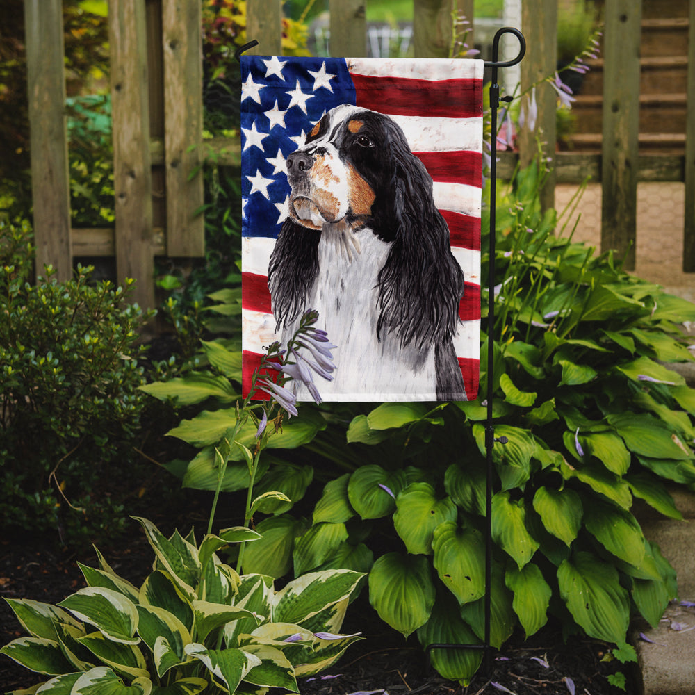 USA American Flag with Springer Spaniel Garden Flag Mailbox Decorative Yard Banner Outside Patio Artwork for Flower Beds, Garden Size, Multicolor