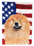 USA American Flag with Chow Chow Garden Flag Mailbox Decorative Yard Banner Outside Patio Artwork for Flower Beds, Garden Size, Multicolor