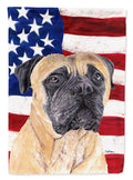 USA American Flag with Mastiff Garden Flag Mailbox Decorative Yard Banner Outside Patio Artwork for Flower Beds, Garden Size, Multicolor