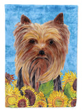 Yorkie in Summer Flowers Garden Flag Mailbox Decorative Yard Banner Outside Patio Artwork for Flower Beds, Garden Size, Multicolor